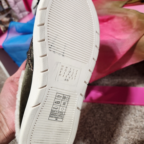 Women's Payton Olive green Velvet Sneakers with fur slip on - Picture 3 of 6